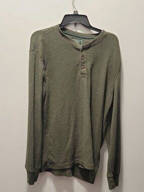 Solid Green G.H Bass Long sleeve Sweat-shirt - xl tg - cozy,fall,winter,relax